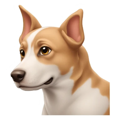 Un perro con nariz de cerdo  sticker