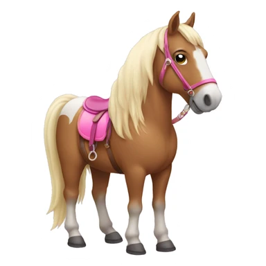 Horse with a pink saddle sticker