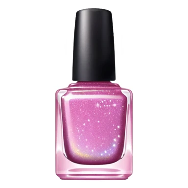 Pink glitter nail polish sticker