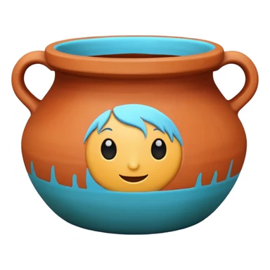 Painted Clay Pot sticker