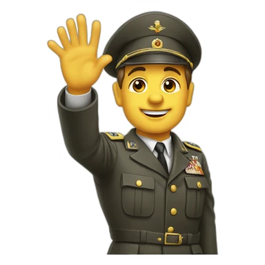 40s Germany dictator waving sticker