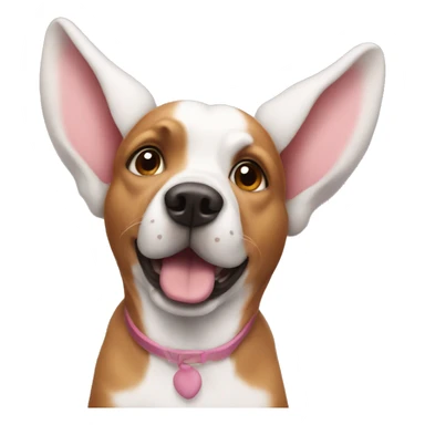 dog with bunny ears sticker
