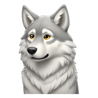 Wolf with snow sticker