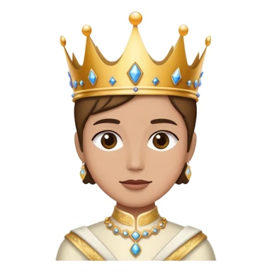 person in elegant attire attending a royal ball, with a crown and ballroom background sticker