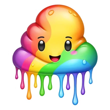 rainbow puke emoji sticker