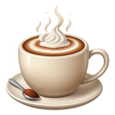 Cappuccino with frothy milk and a sprinkle of cocoa on top sticker