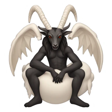 Baphomet and the lovers card sticker