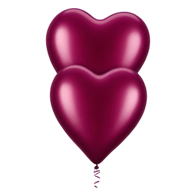 Burgundy heart shape aluminum balloons  sticker