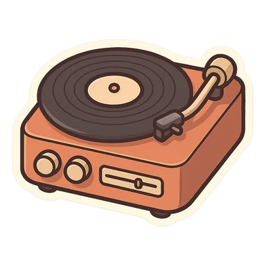 record player sticker