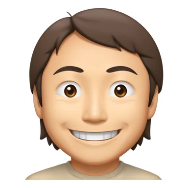 ​Cinematic Realistic Portrait of a Smiling Shigeru Miyamoto, depicted with warm, approachable features, showing a giant smile with expressive eyes, set against a subtle backdrop, inviting lighting that captures his innovative spirit sticker