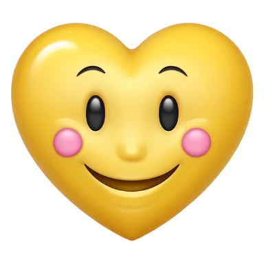 yellow heart with a smiley face sticker