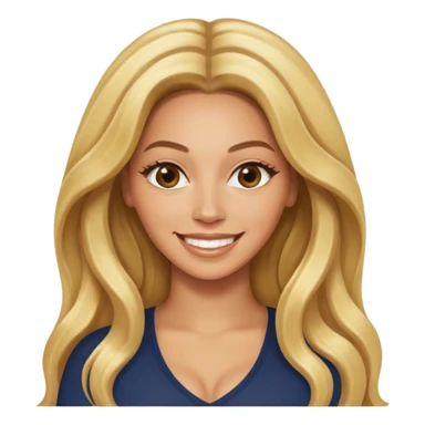 Beyonce from Destiny's Child with long blonde hair sticker