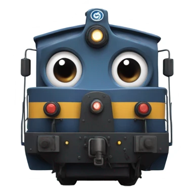 A electric locomotive (With little Kirby eyes on the front of the trains face) sticker