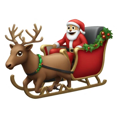 Santa sleigh  sticker