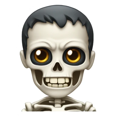 Eskeleton but angry sticker
