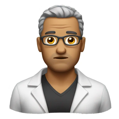 Cranky gym teacher with pimples sticker