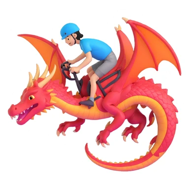 person riding a dragon sticker