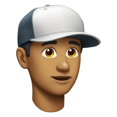 A beautiful  young man wearing snapback cap sticker