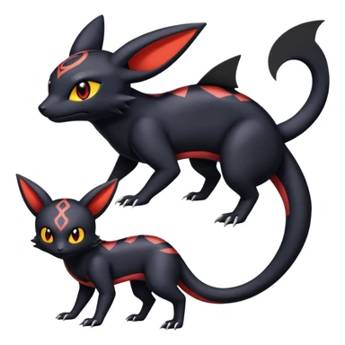 Salandit-Umbreon-Noibat-Litten-Hybrid (Full body) sticker