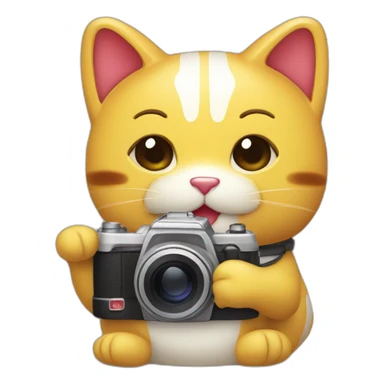 smiling-maneki-neko-with-camera sticker