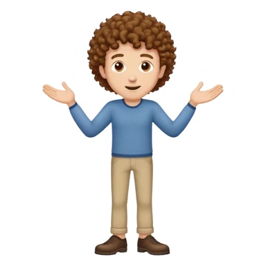 Really tall guy with big feet that’s white with short brown curly hair. Who’s talking a lot sticker