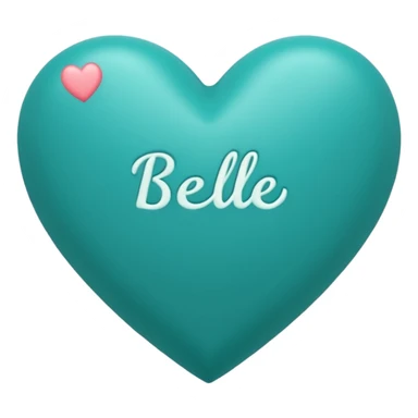 Teal heart hugs with Belles wording sticker