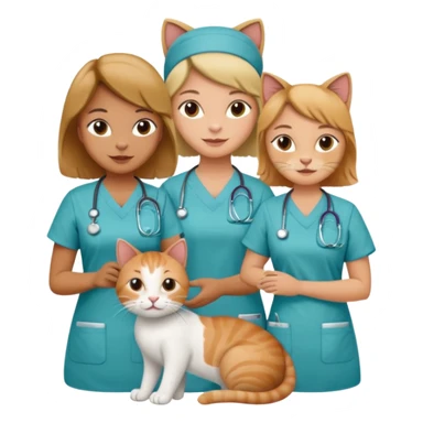 Cat hospital nurses sticker