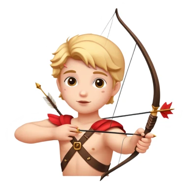 Romantic Cupid’s bow and arrow sticker