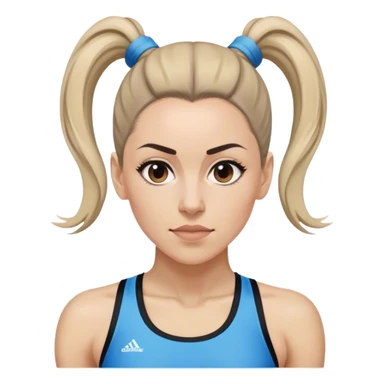 Melanie chisholm with a high ponytail wearing athletic attire sticker