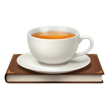 Book  tea cup sticker