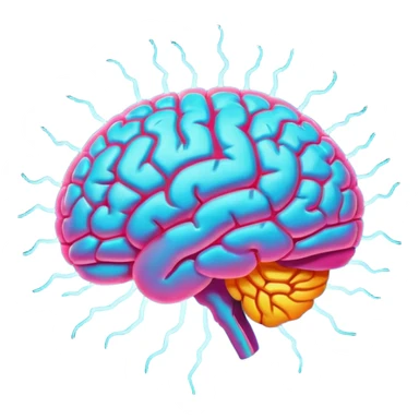 Real color of Brain signal  sticker