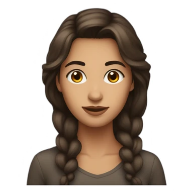 Femme brune avec yeux cœur  sticker