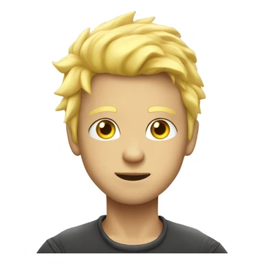 Blond hair yellow eyes boy with lightning superpowers sticker