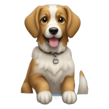 Chienne qui fait du port sticker