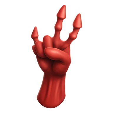 The devil's hand gives a thumbs up sticker