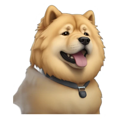 Chow chow in tesla sticker