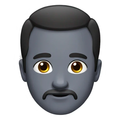 Man, with receding hairline, a beard, dark, brown hair, sticker