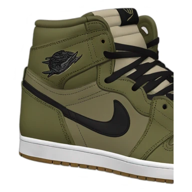 travis scott jordan 1 olive sticker
