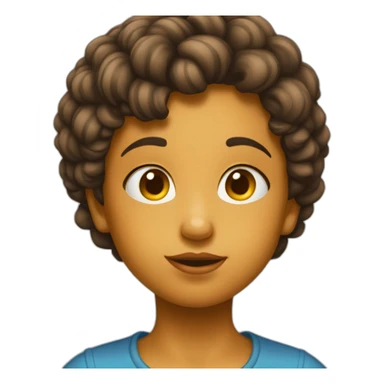 Enfant bisous à sa mere sticker