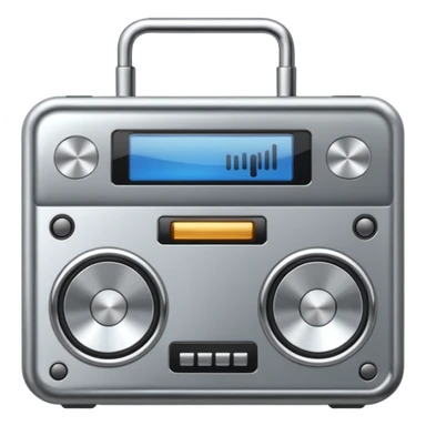 audio metallic silver chrome sticker