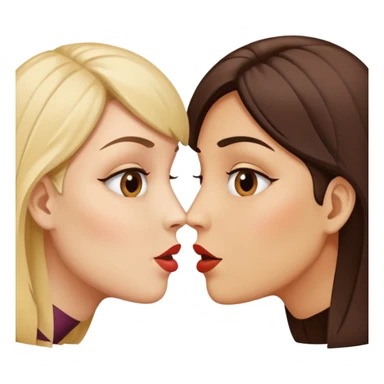 two faces close together, one whispering to the other, representing gossip sticker
