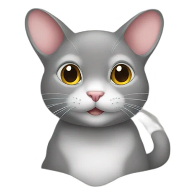 Souris sur chat sticker