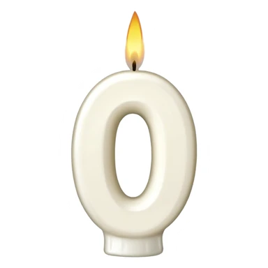 Number 0 birthday candle  sticker
