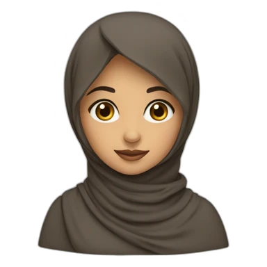 brune girl muslim sticker