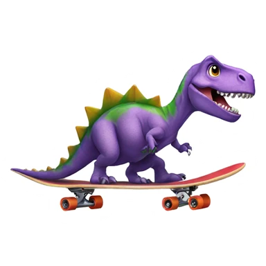 Dinosaur riding a skateboard  sticker