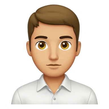 Olive-skinned male in white shirt sticker