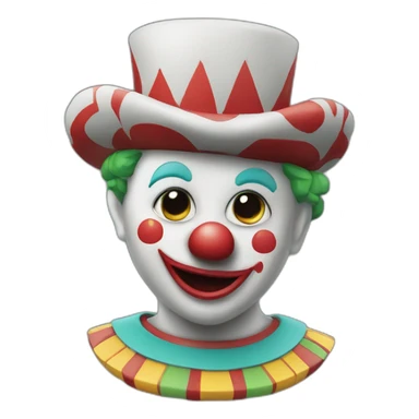 statue clown maori sticker