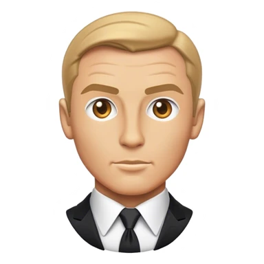Cinematic Realistic James Bond Pop Culture Emoji, depicted with suave sophistication and dynamic action rendered with crisp details and cinematic lighting that capture his legendary cool. sticker