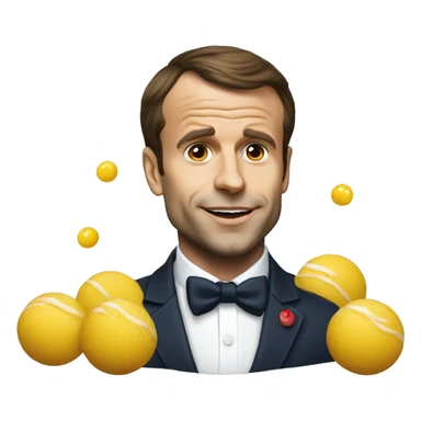 Macron qui mange un bonbon sticker