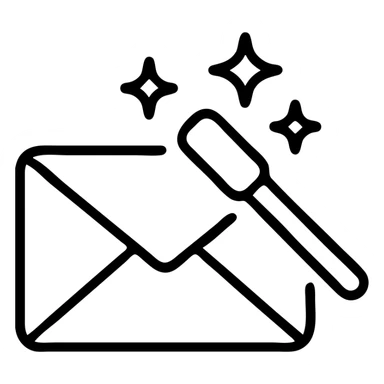 email with magic wand sticker